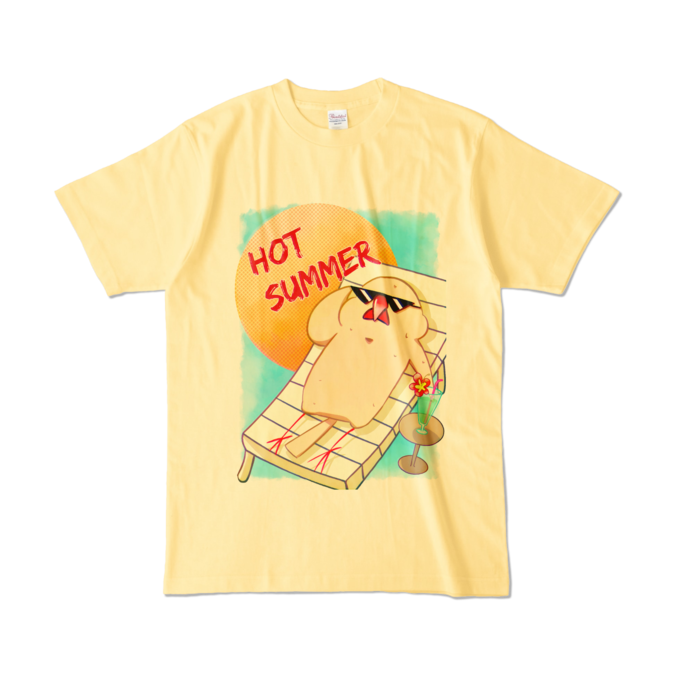 カラーTシャツ - L - ライトイエロー (淡色)