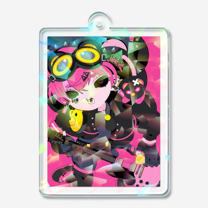 ホログラムアクリルキーホルダー - 50 × 50mm