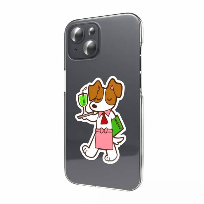 スマホステッカー - 縦 - ウェイトレスな犬