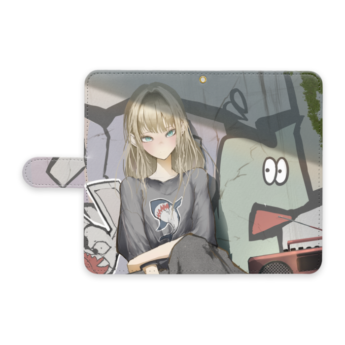 手帳型Androidケース - L - ストラップ穴 あり