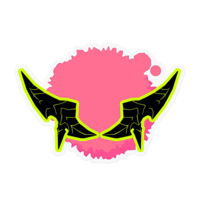 ステッカー - 100 x 100 (mm)(1)：２角