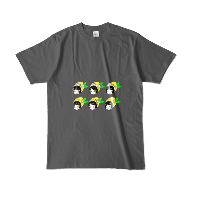 カラーTシャツ(濃色) - L - 両面 - チャコール