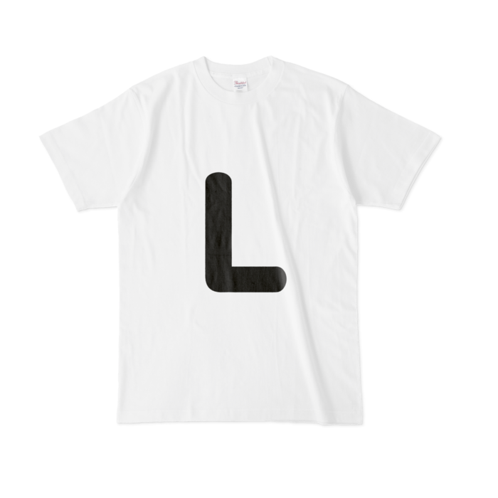 「L」(大文字)Tシャツ - L - 白