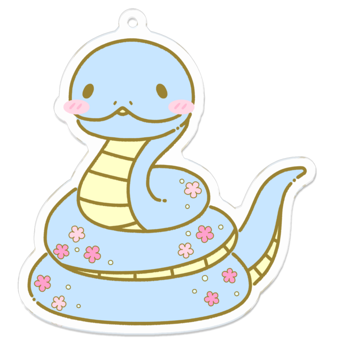 アクリルキーホルダー - 70 x 70 (mm)⑤水色