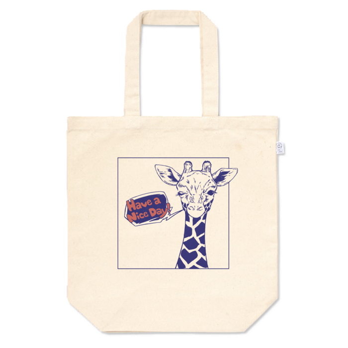 キリンさんトート　blue