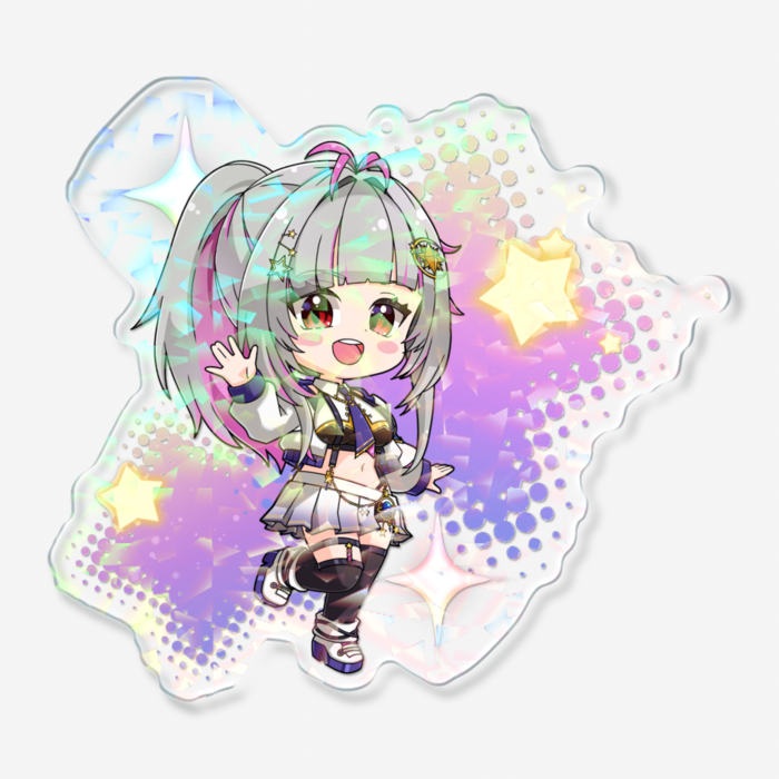 ホログラムアクリルキーホルダー🌟Lサイズ(100 × 100mm)