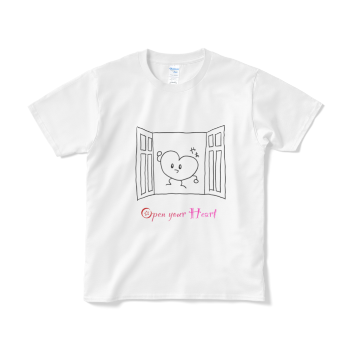 Tシャツ(短納期) - S - ホワイト(文字色:レッド)