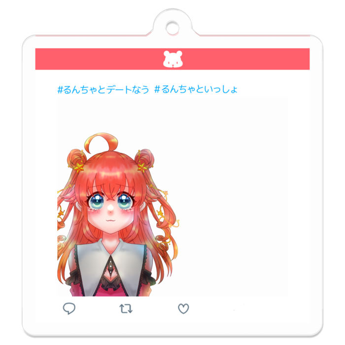 アクリルキーホルダー(コーティング) - 50 x 50 (mm)