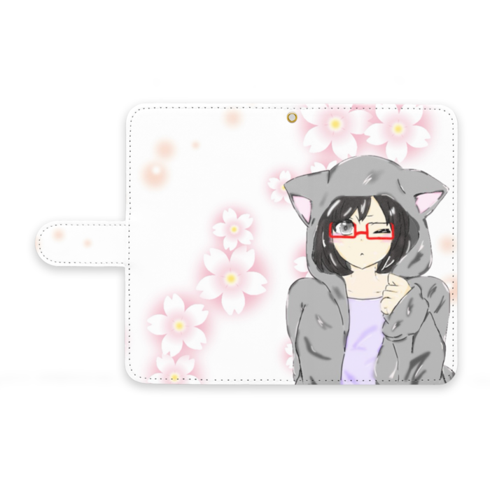 手帳型Androidケース - M - ストラップ穴 あり