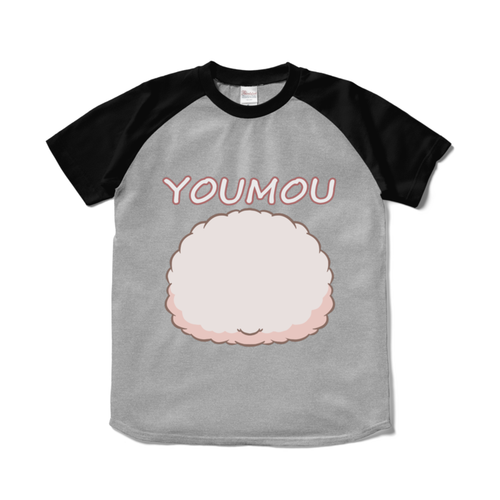 ラグランTシャツ - S - 杢グレー×ブラック