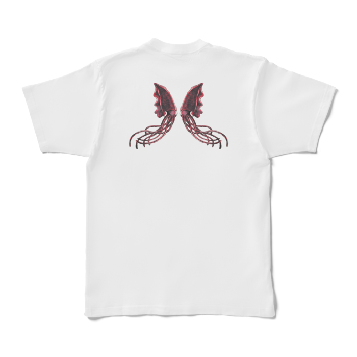 Tシャツ - XL - 白　黒烏賊