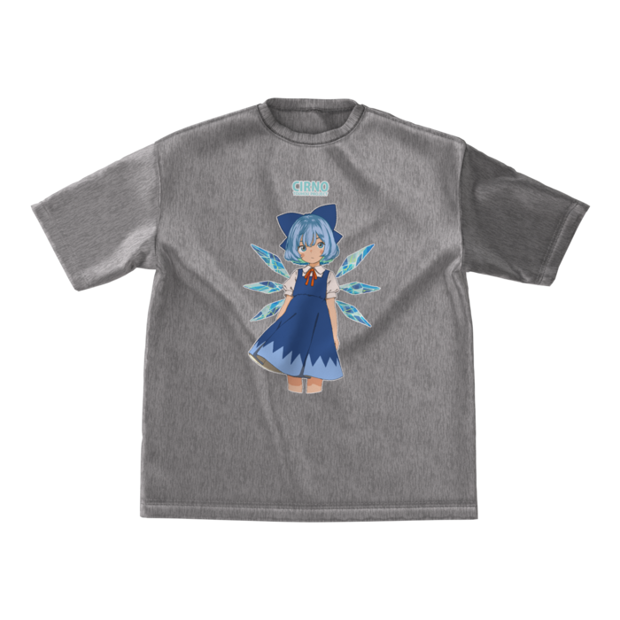 ビッグシルエットTシャツ - M - 正面【グレー】
