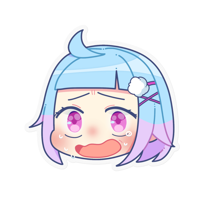 【水瀬ぴの】ぴの虐ステッカー【あわあわ】