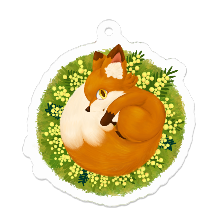 きつねさん　ミモザ