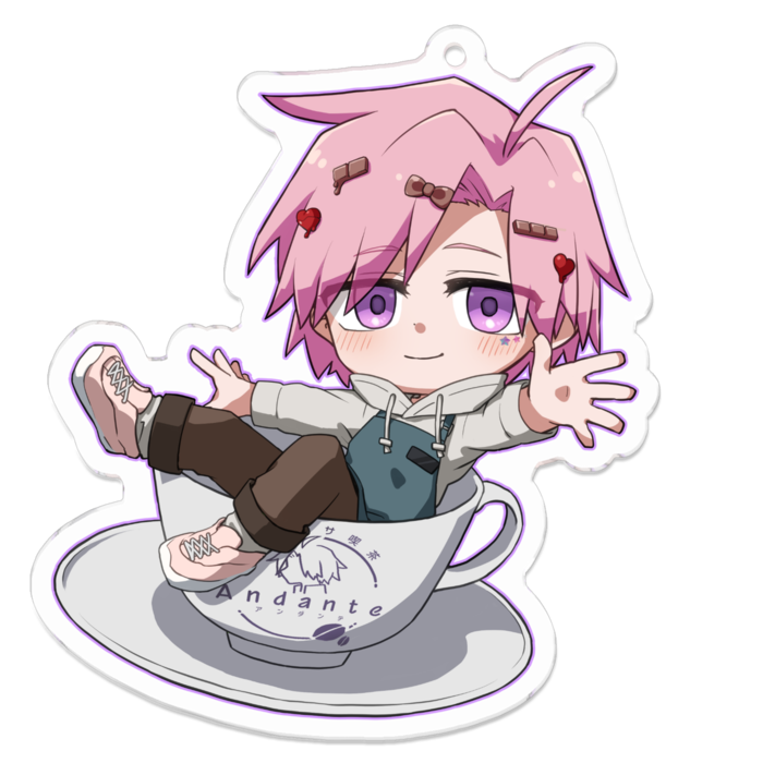 アクリルキーホルダー - 70 x 70 (mm)ゆにめろ