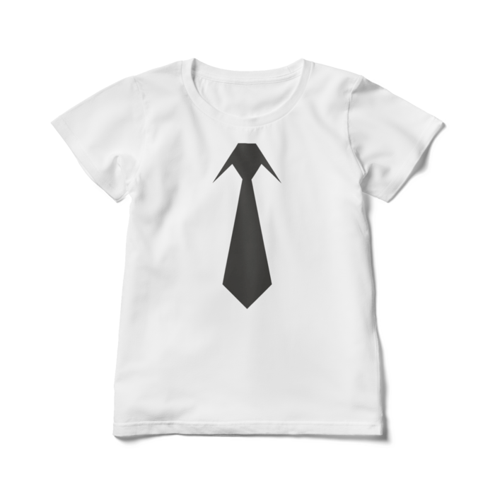 レディースTシャツ - L - 黒ネクタイ