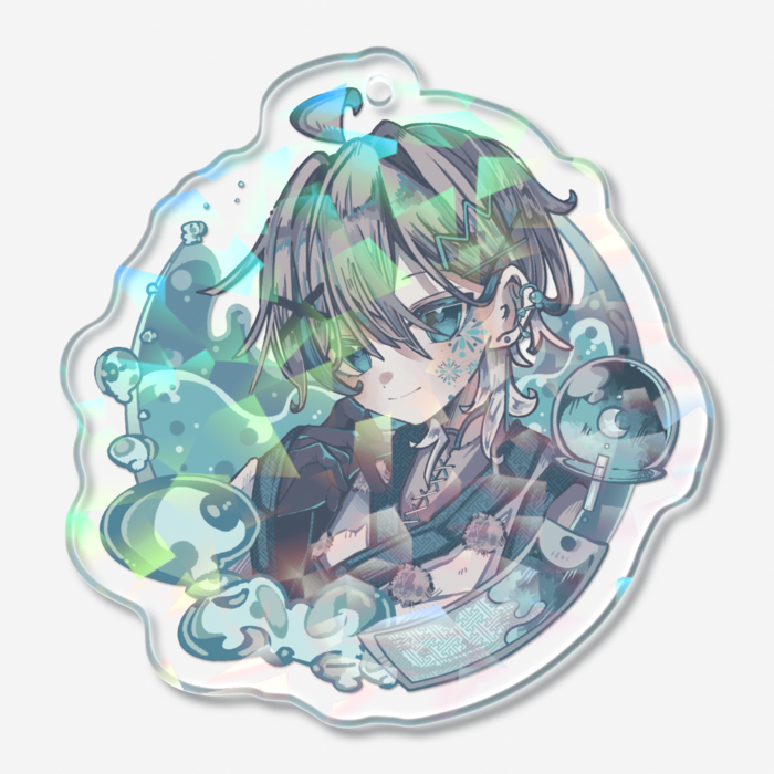 ホログラムアクリルキーホルダー - 50 × 50mm