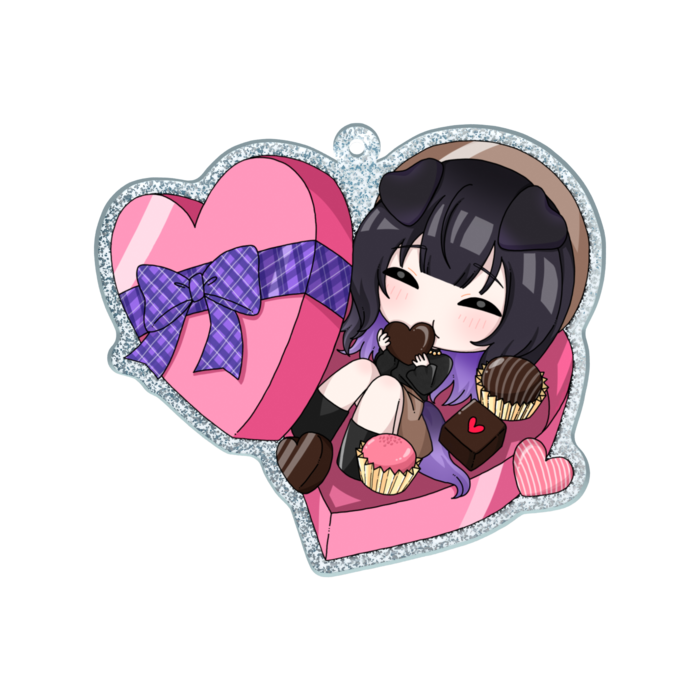 ラメアクリルキーホルダー - 70 × 70mm