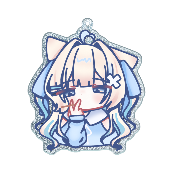 ラメアクリルキーホルダー - 70 × 70mm