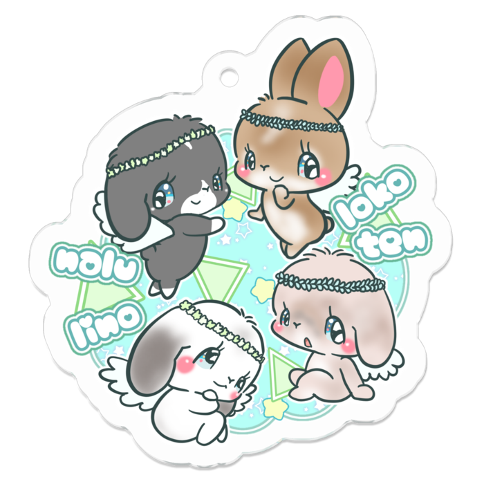 アクリルキーホルダー（コーティング） - 50 x 50 (mm)