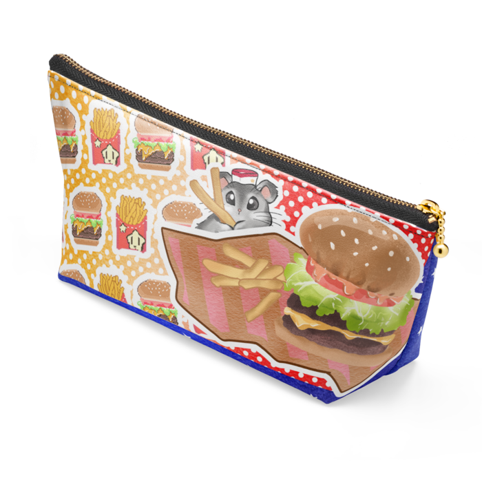 ポーチ - 長さ21.5cm / 高さ10cm - ブラック