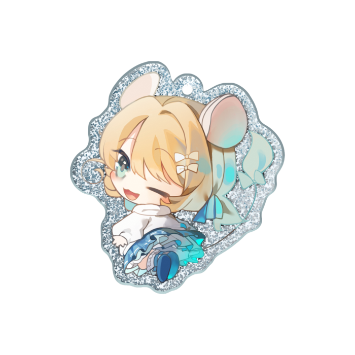 ラメアクリルキーホルダー - 50 × 50mm