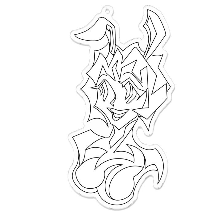 アクリルキーホルダー - 100 x 100 (mm)