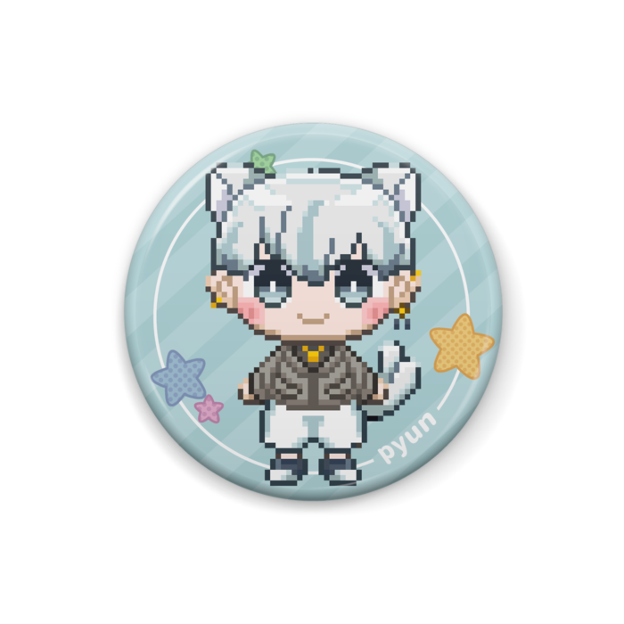 缶バッジ ドットver illust:もっちぃ - 25mm