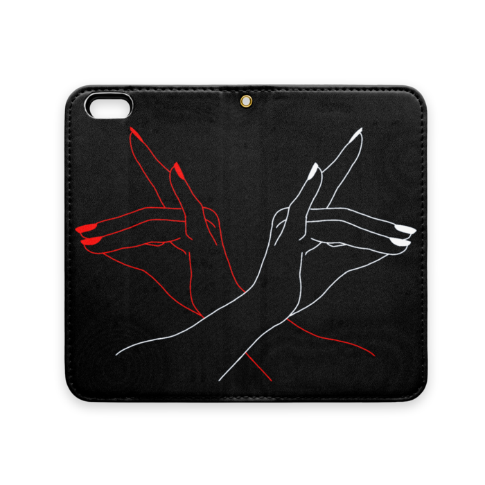 手帳型iPhoneケース（ベルトなし） - iPhone 6 / 6s - ストラップ穴 あり