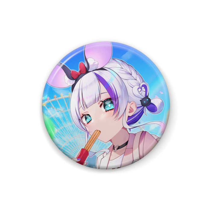 缶バッジ - 25mm髪型ハート編み込み