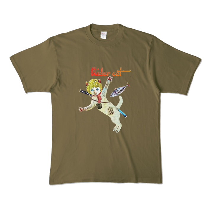 カラーTシャツ - XL - オリーブ (濃色)