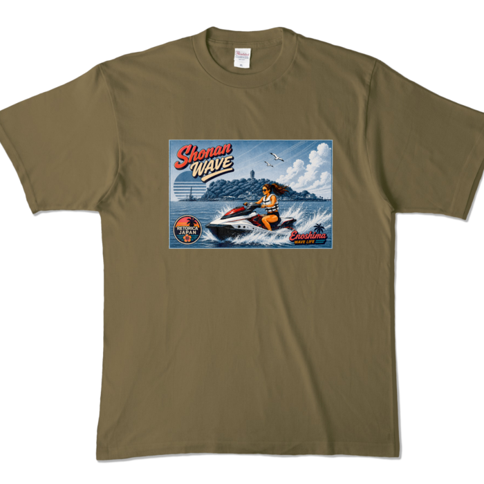 カラーTシャツ - XL - オリーブ (濃色)