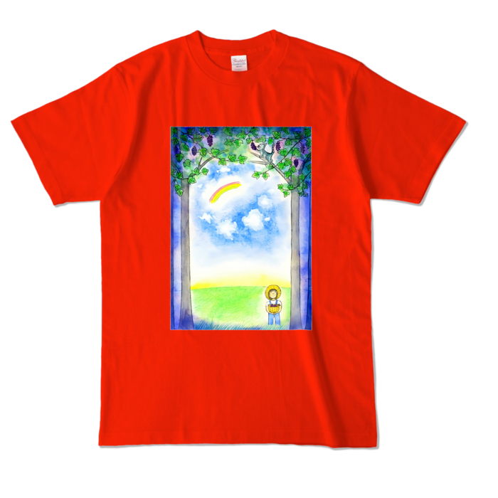 カラーTシャツ - L - レッド (濃色)