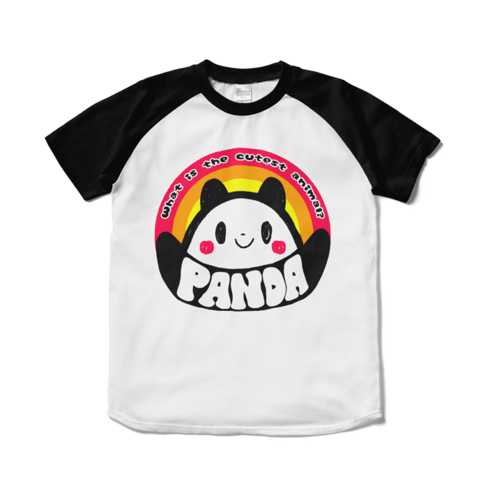 ラグランTシャツ - S - ホワイト×ブラック