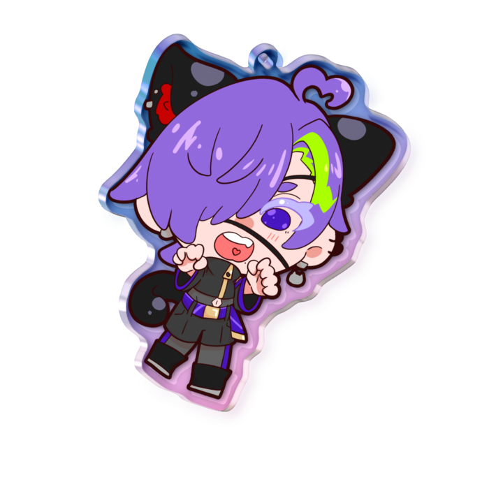 オーロラアクリルキーホルダー - 70 × 70mm