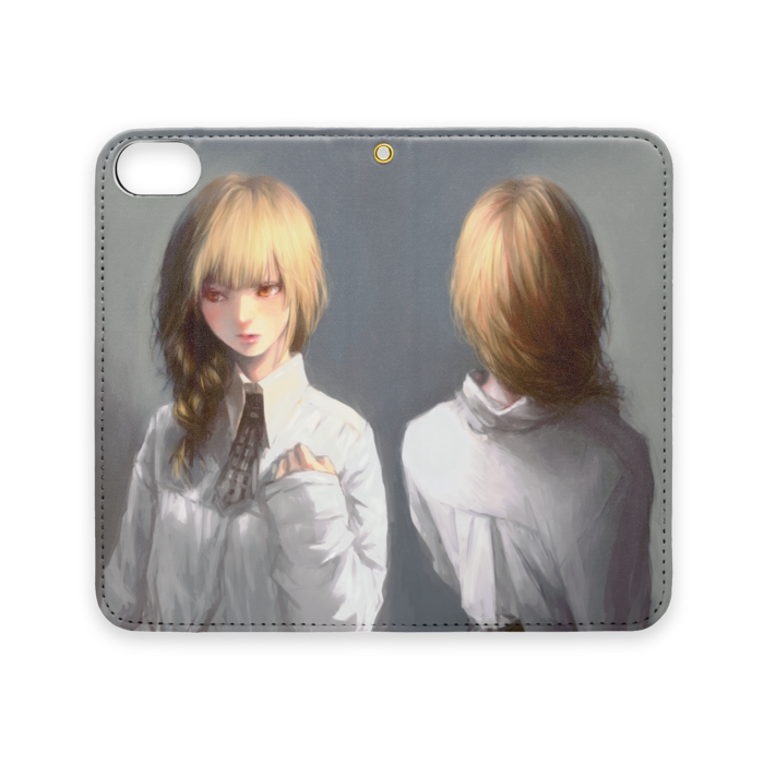 手帳型iPhoneケース(ベルトなし) - iPhone 8 / 7 / SE2 - ストラップ穴 あり