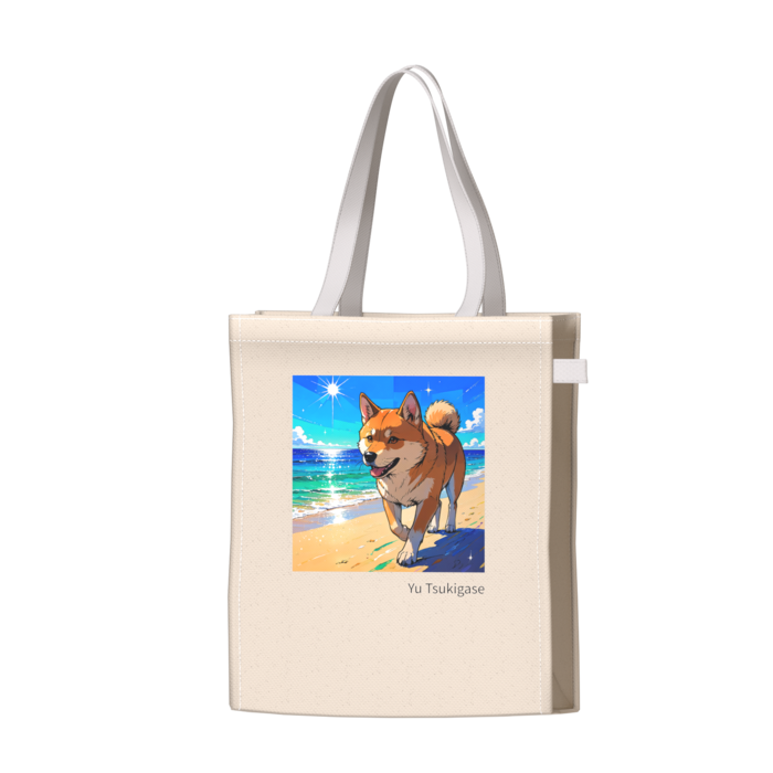 ツートンカラーバッグ - ホワイト - W34 × H41 × D14cm