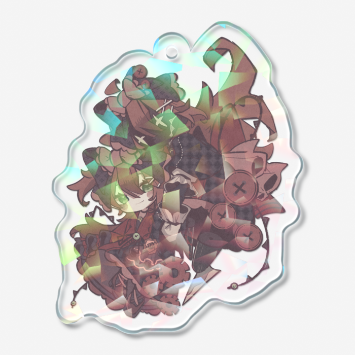 ホログラムアクリルキーホルダー - 50 × 50mm
