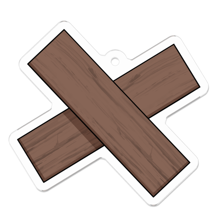 アクリルキーホルダー（コーティング） - 50 x 50 (mm)