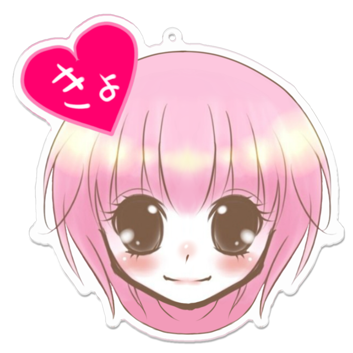 【ハートver】アクリルキーホルダー - 100 x 100 (mm)(1)