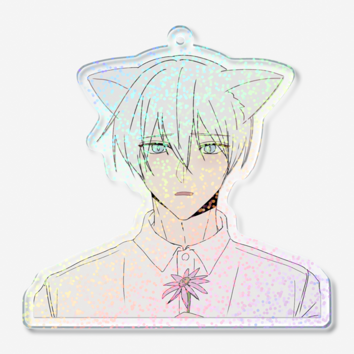 ホログラムアクリルキーホルダー - 70 × 70mm