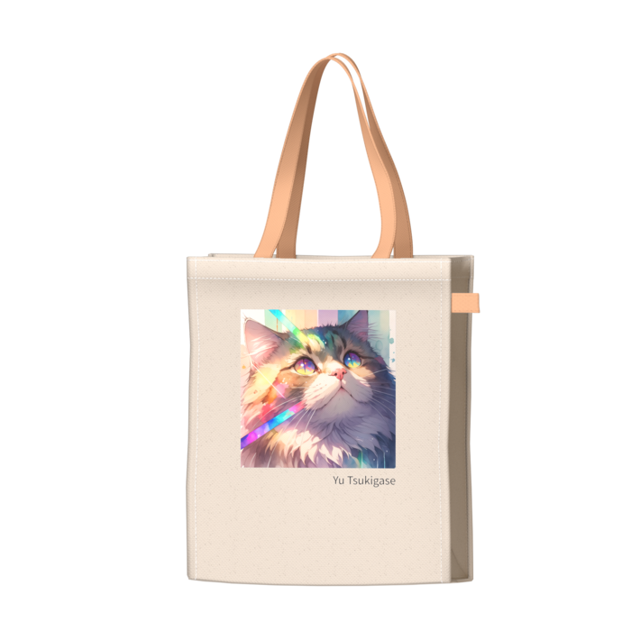 ツートンカラーバッグ - オレンジ - W34 × H41 × D14cm