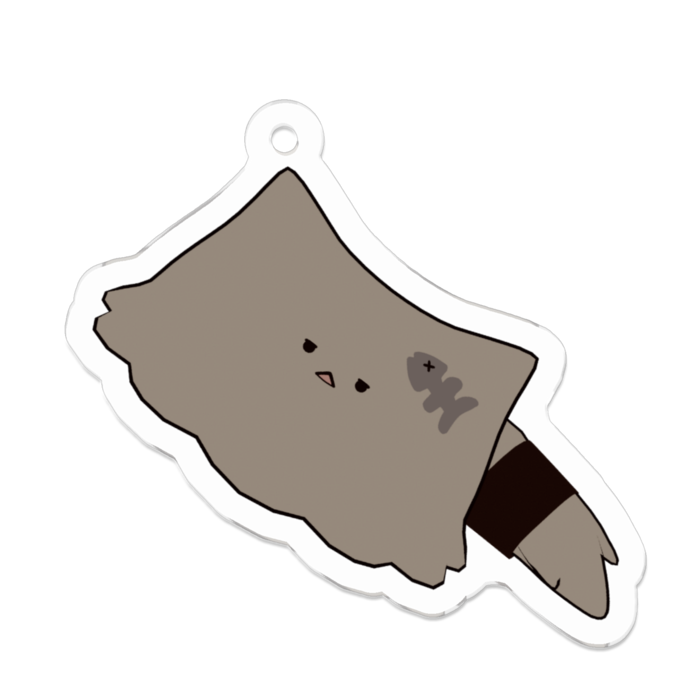 アクリルキーホルダー - 50 x 50 (mm)（釣られキプ）