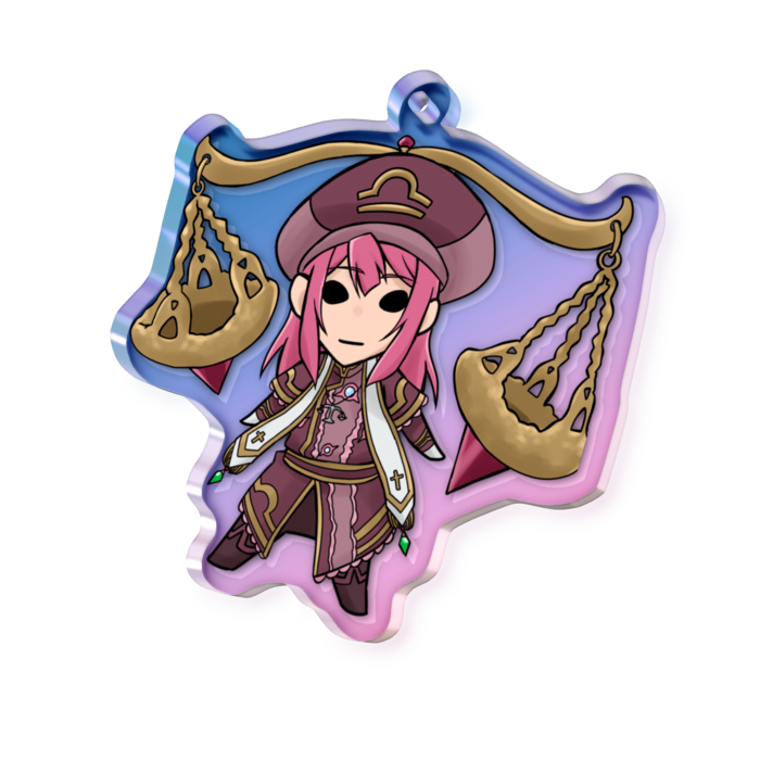 オーロラアクリルキーホルダー - 50 × 50mm