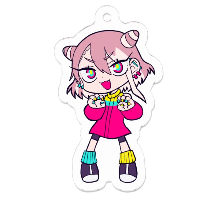 アクリルキーホルダー（コーティング） - 50 x 50 (mm)