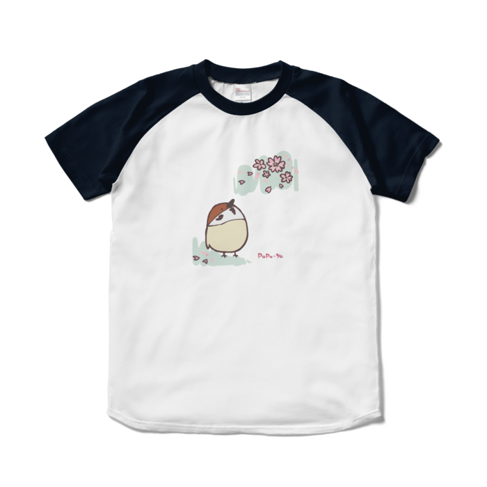 ラグランTシャツ - S - ホワイト×ネイビー