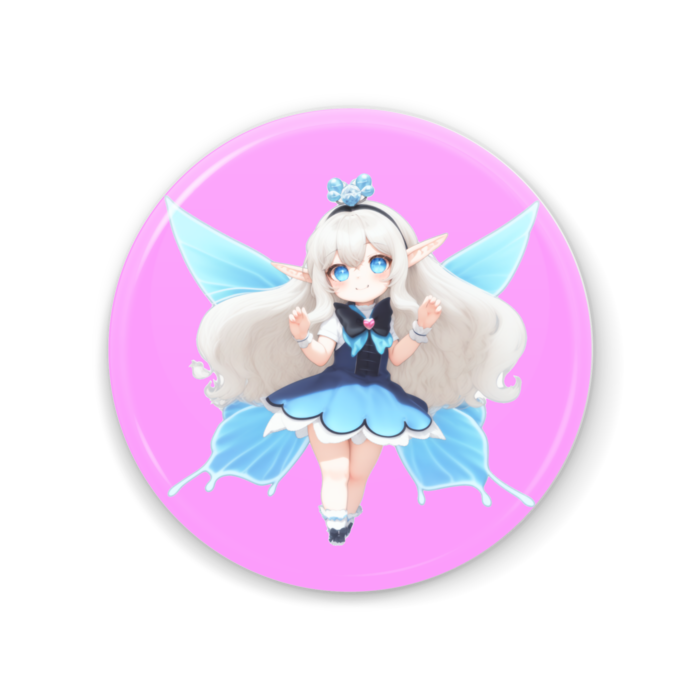 No4a「妖精ちゃん」薄紫缶ミラー