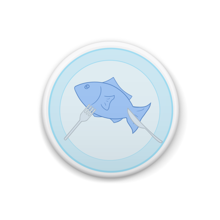 さかな(🍽)  缶バッジ - 32mm