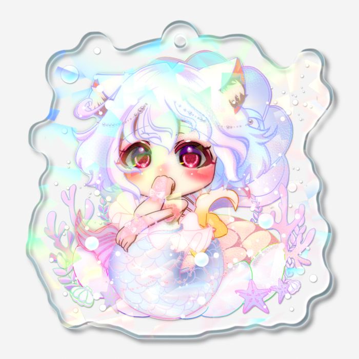 ホログラムアクリルキーホルダー - 50 × 50mm