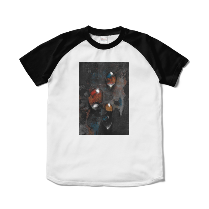 ラグランTシャツ - S - ホワイト×ブラック